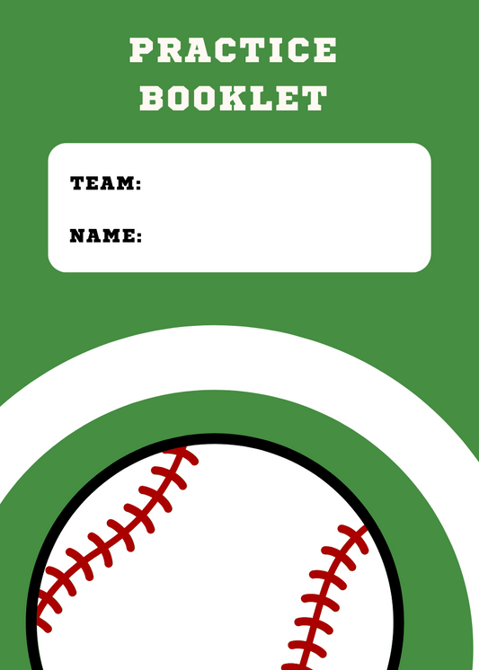 Digital Download: Baseball Practice Booklet and Cards